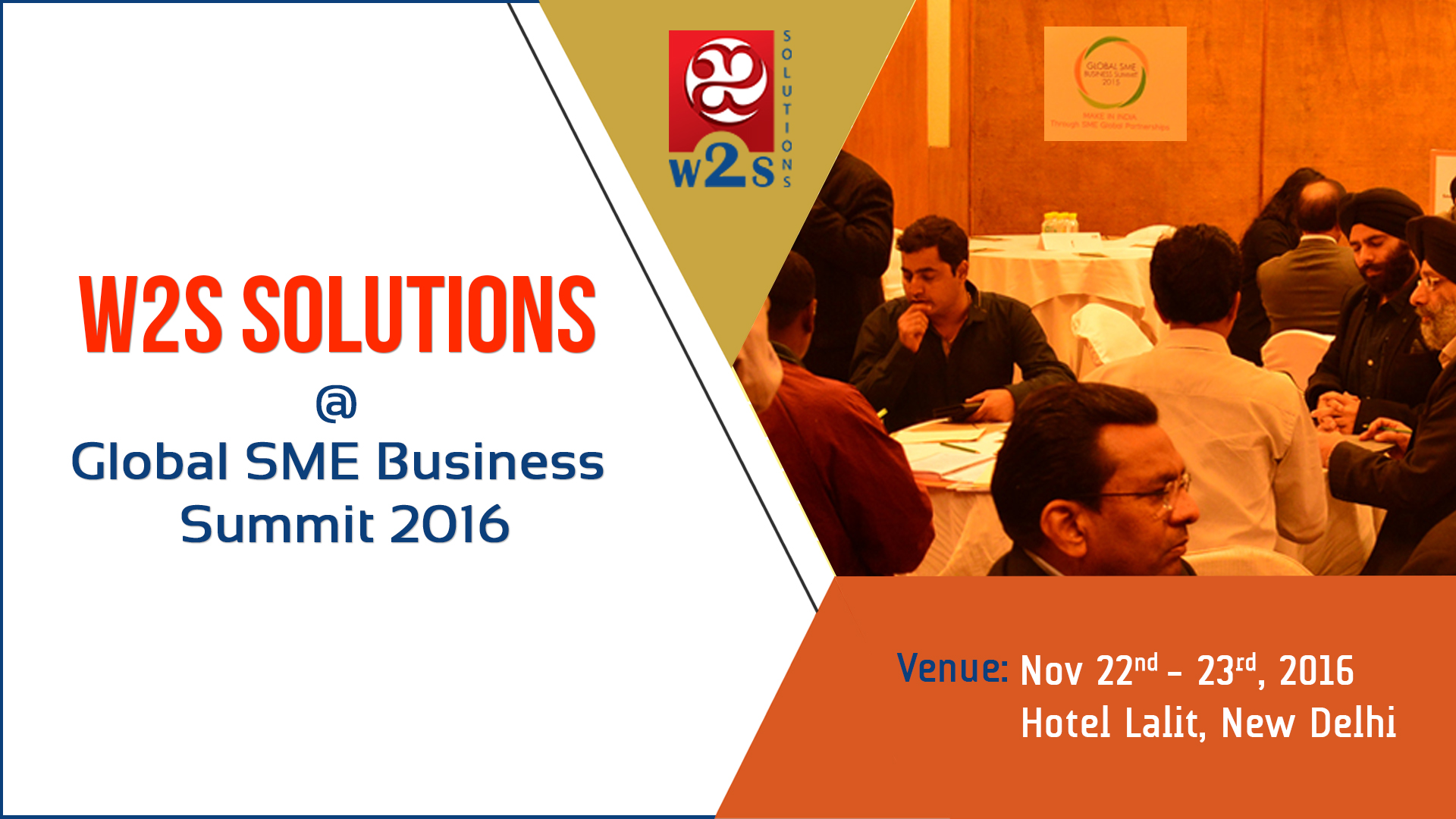 Catch W2S Solutions at Global SME Business Summit 2016