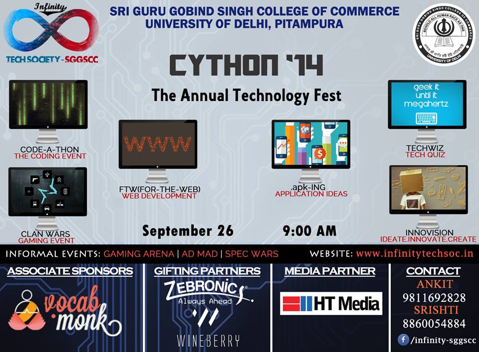 Cython '14 - Annual TechFest - SGGSCC, Delhi University