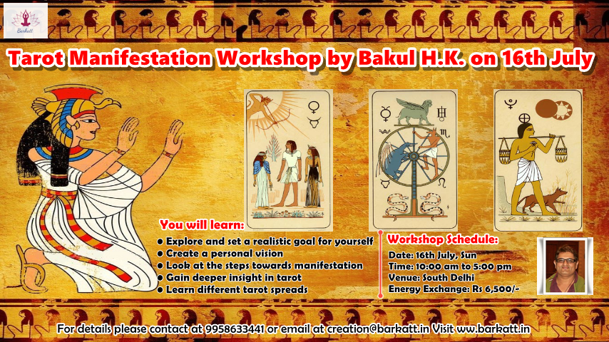 Tarot Manifestation Workshop by Bakul H.K. on 16th July