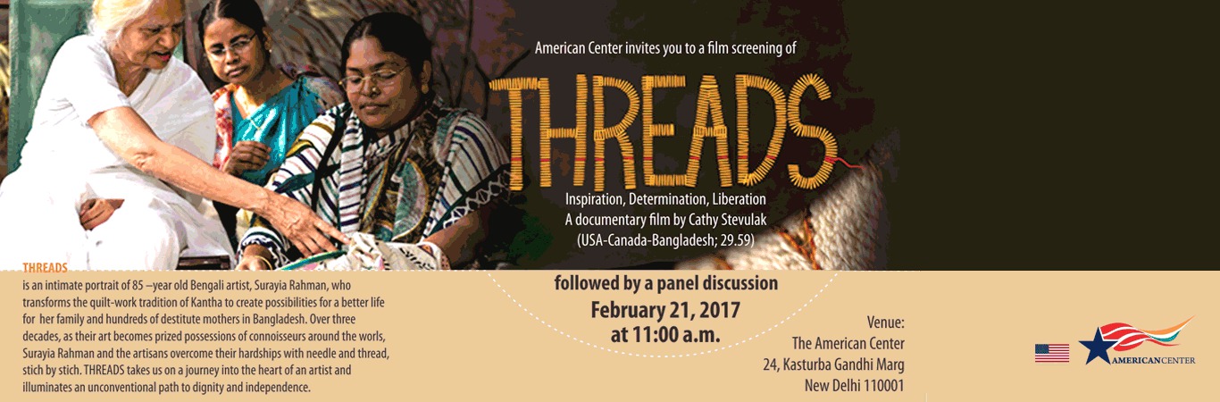 Film Screening Of THREADS - A documentary film by Cathy Stevulak
