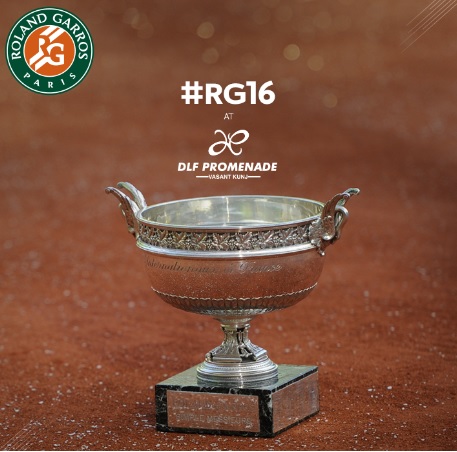 Roland Garros French Open Tennis Trophies in India for an exclusive public showcase at DLF Promenade