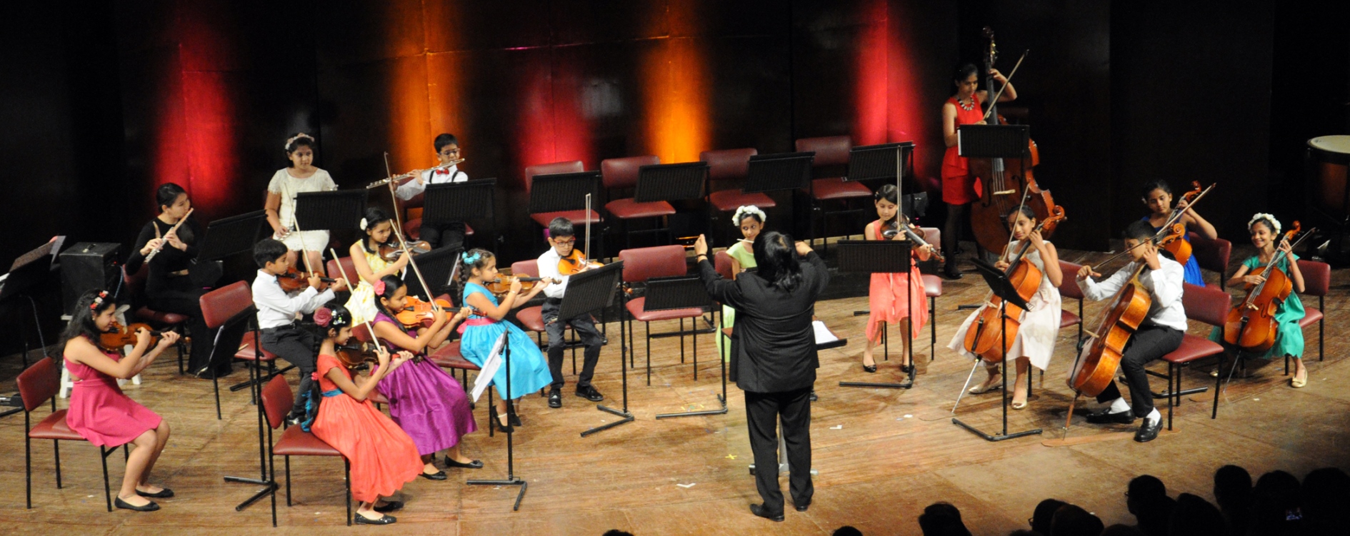 Students of the NCPA Special Music Training Programme with the SOI Chamber Orchestra: Marat Bisengaliev, conductor