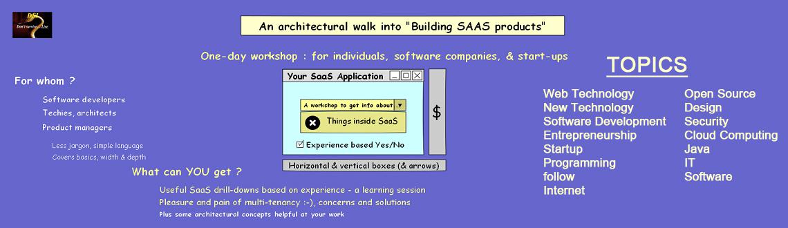 Architectural walk into Building SaaS products @ Kolkata