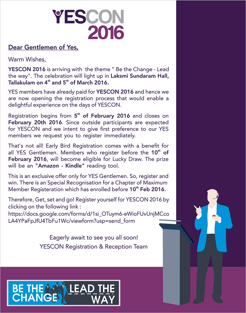 BE THE CHANGE LEAD THE WAY