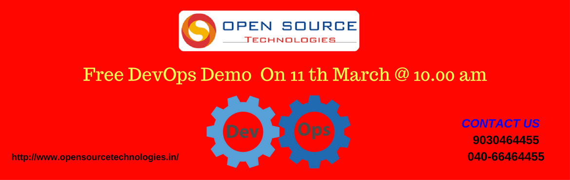 Attend Free DevOps Demo on “Careers At Our Open Source Technologies Scheduled On 11th March @ 10 AM” 