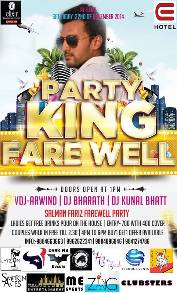 The Party King Farewell Party @ Elixir ( Express Avenue)