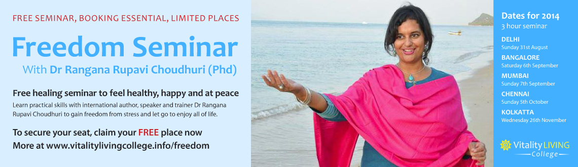  Freedom from stress with Dr Rangana Rupavi Choudhuri (PhD) Bangalore