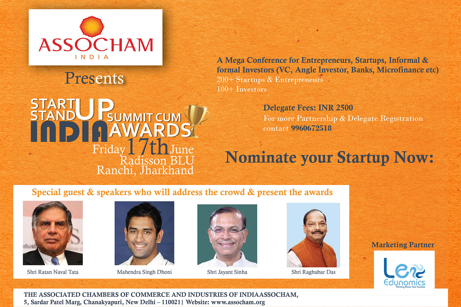 Startup India Mega Summit cum Awards 2016
