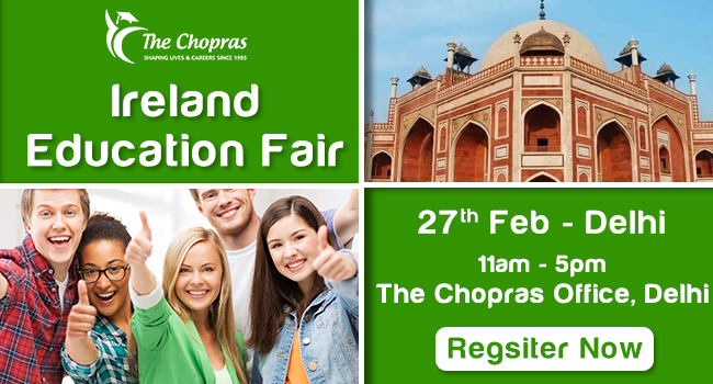 Ireland Education Fair 2017 in Delhi - Free Registration