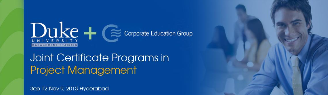Joint Certificate Programs in Project Management Duke University Management Training + Corporate Education Group, US