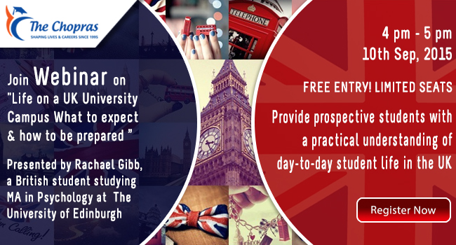 Webinar by The Chopras for UK University Aspirants