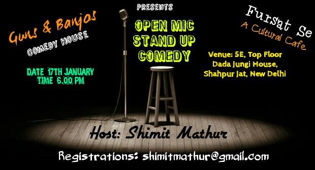 Open Mic Comedy at Fursat Se in association with Guns & Banjos