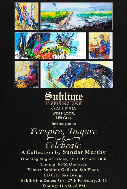 Perspire, Inspire & Celebrate, an Art Exhibition
