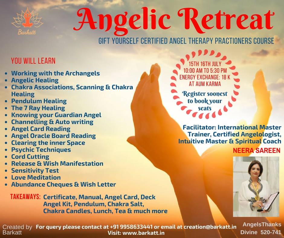 Angelic Retreat with Neera Sareen on 15th & 16th July