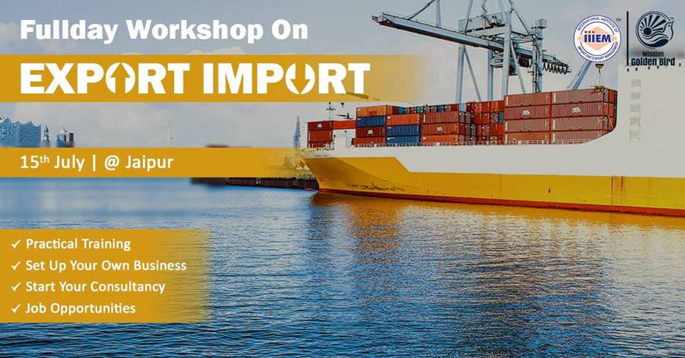 Workshop on Career Opportunities in Export-Import at Jaipur