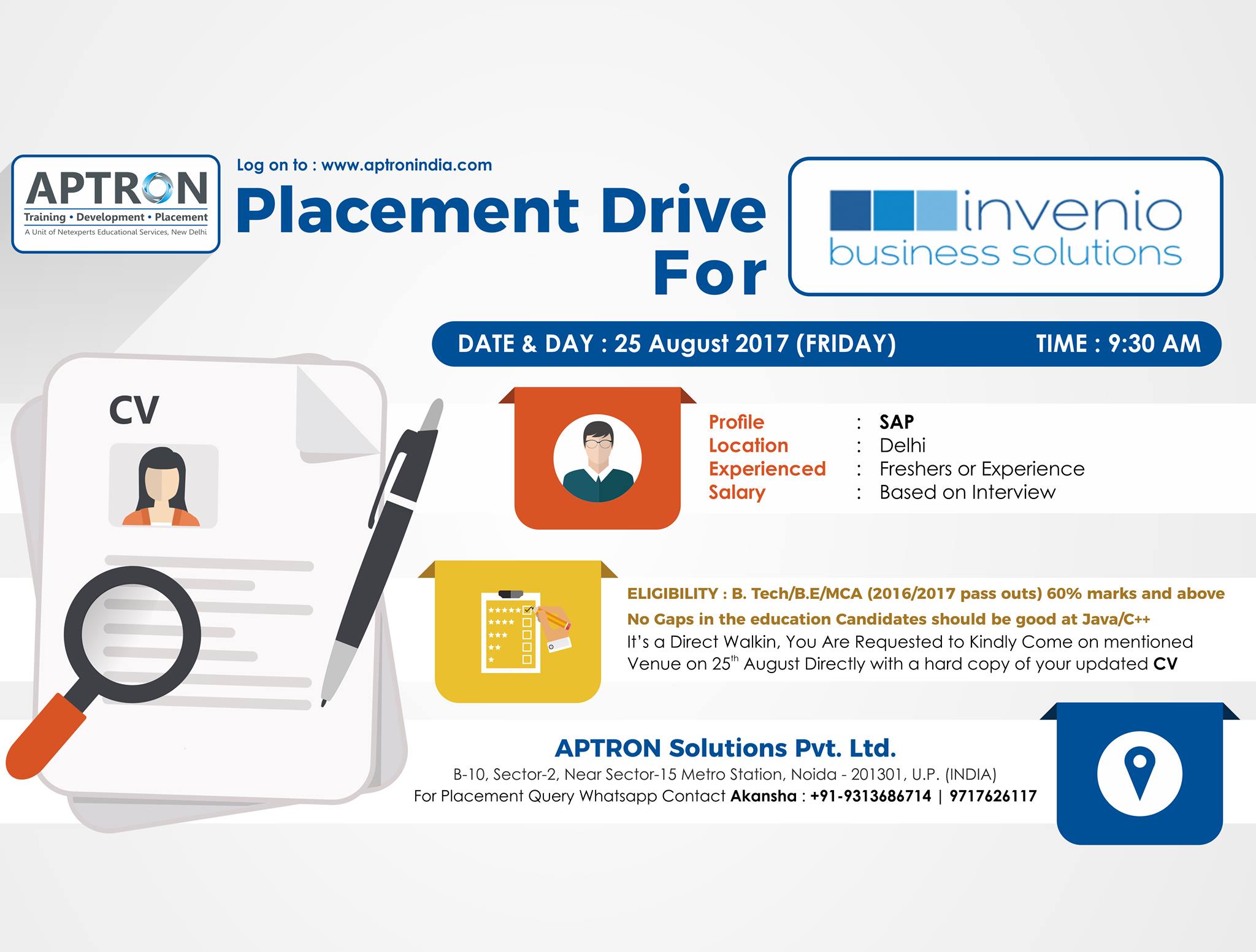 Invenio Drive – APTRON Noida