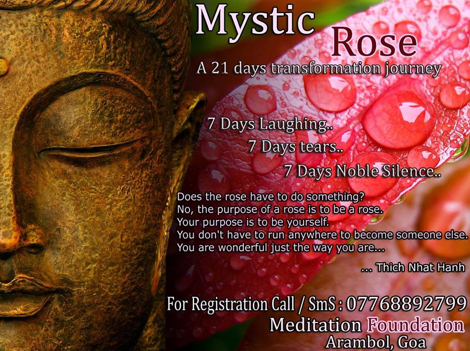 21 Days - Mystic Rose Meditation in Goa [FREE of cost] - LIMITED SEATS