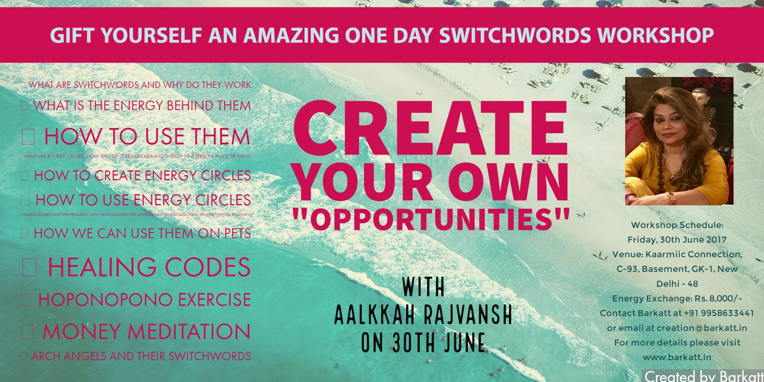 Switchwords Workshop with Aalkkah Rajvansh on 30th June