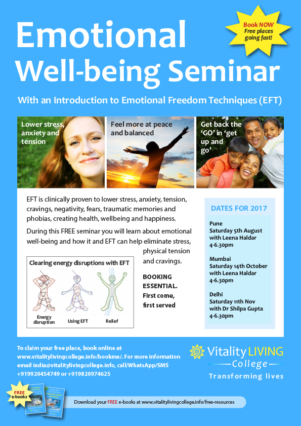 Emotional Wellbeing Seminar with an Introduction to Emotional Freedom Techniques (EFT) Mumbai