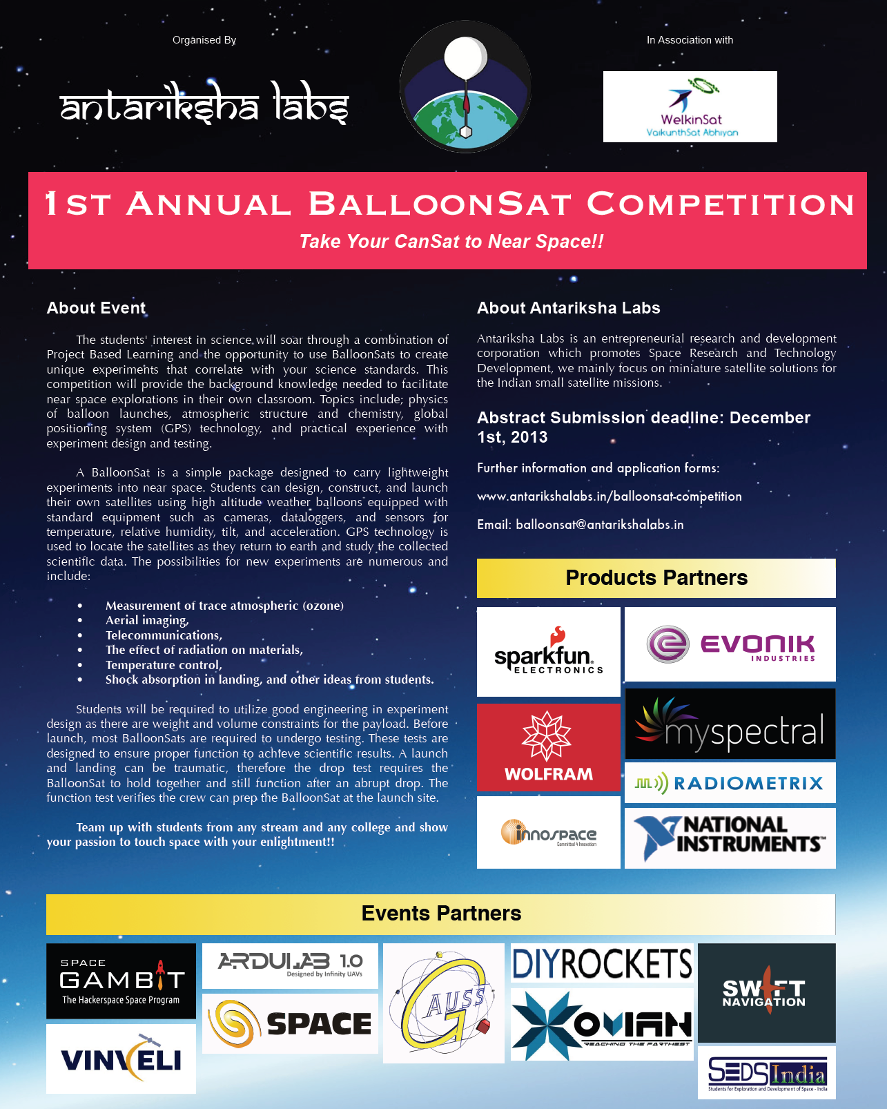 Annual BalloonSat Competition 2013-14