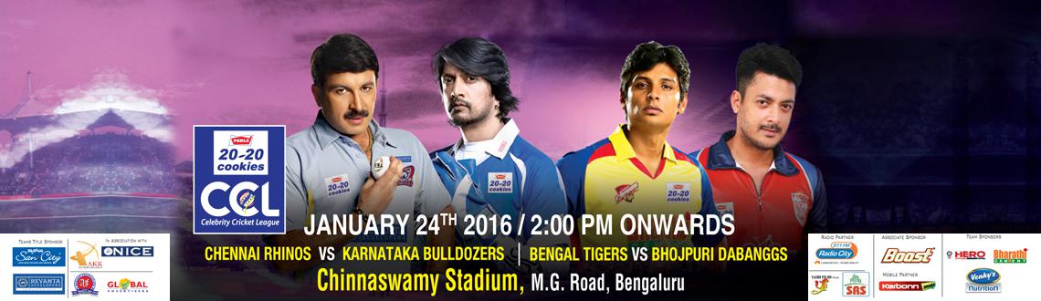 CCL6 - Chennai Rhinos vs Karnataka Bulldozers AND Bengal Tigers vs Bhojpuri Dabanggs