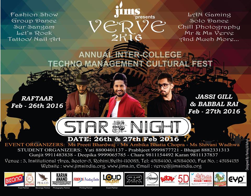 JIMS VERVE 2K16, Annual CULTURAL FEST