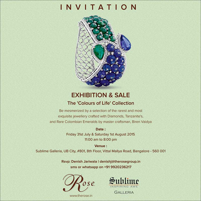 Sublime Galleria presents the Colours of Life Collection