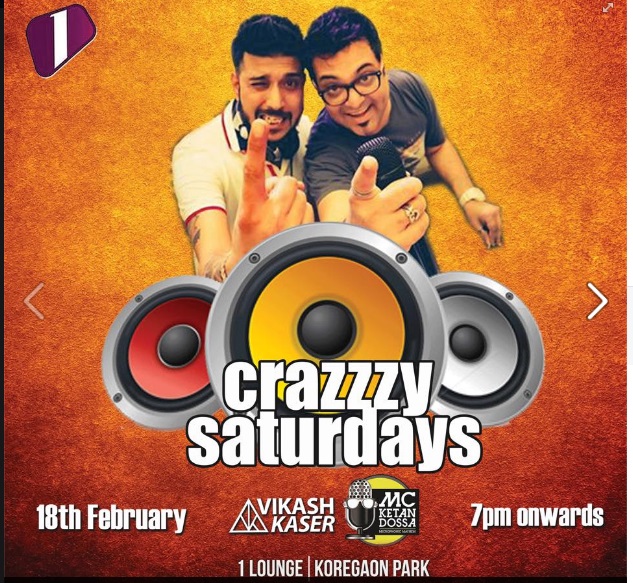 #CrazzzySaturdays.. #OurSignatureNight #SpecialEdition With DJ Vikash & MC Ketan Dossa ..!!