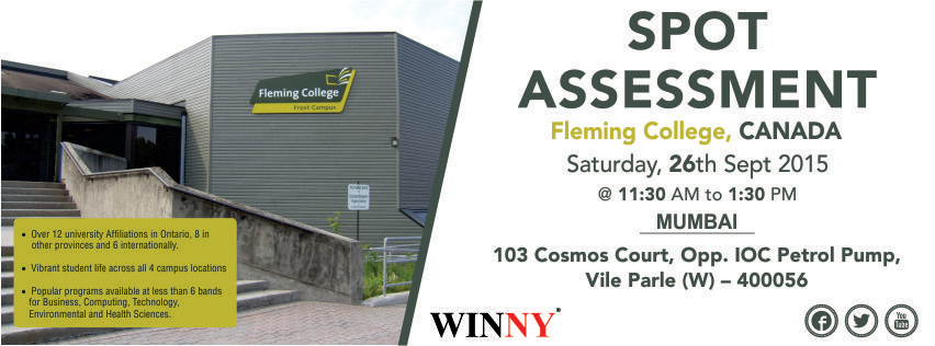 26 September’ 15 Fleming College- Meet Representative in Mumbai