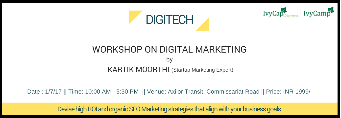 Digital Marketing Workshop for Startups – 