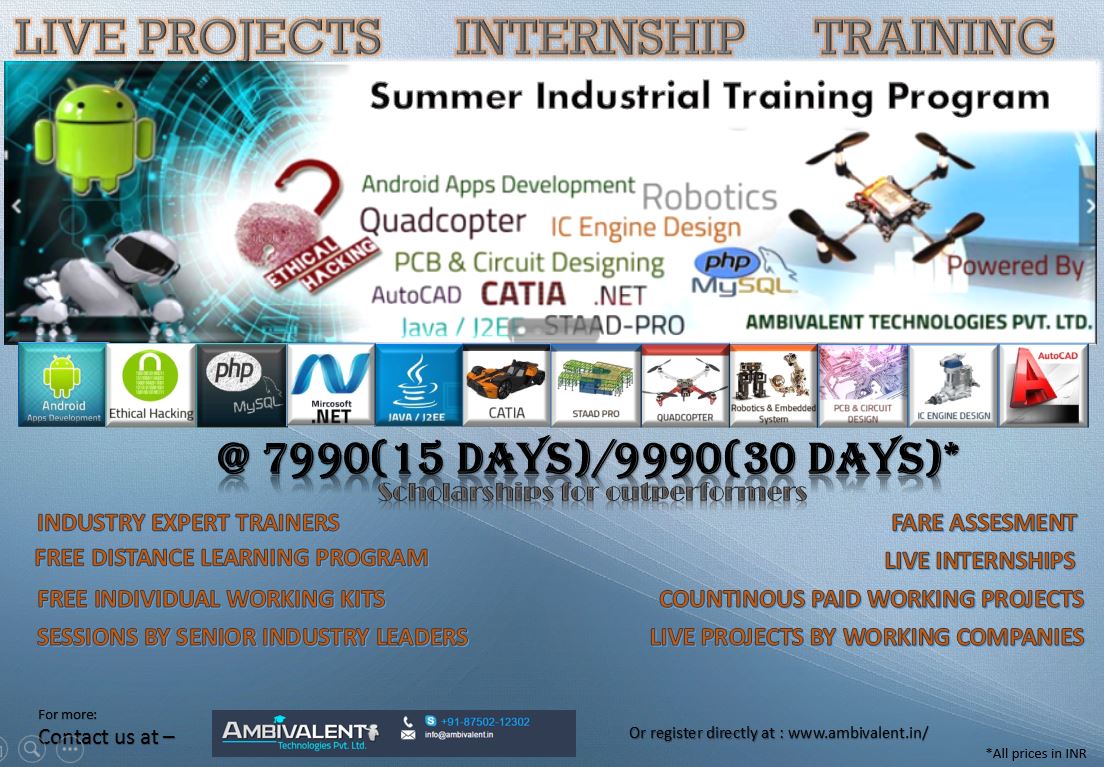 Summer Industrial Training Progarm (SITP 2105)