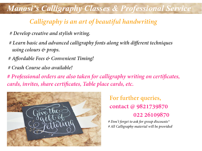 Calligraphy Hobby Classes & Workshop